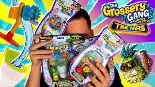 Grossery Gang Series 5 Time Wars UNBOXING 4 PACKS 28 GROSSERIES  Mega UNBOXING Grossery en Pe Toys [upl. by Kcinomod873]