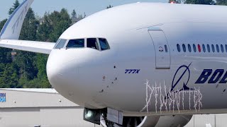 Boeing Company 7779 Testbed 3 Landing And Taxi At Boeing Field [upl. by Eita]