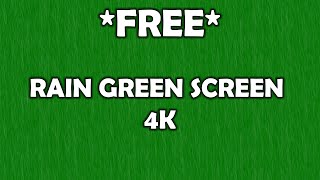 Free 10 Minutes Rain Green Screen 4K  Rain Green Screen Overlay  4K VCS Free Video 2024 [upl. by Norine]