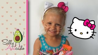 DIY Hello Kitty Cat Ears Halloween Tutorial How to Make Cat Ears Headbands w Template [upl. by Arreic]