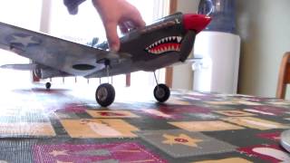 Guillows P40 kit 405 RC conversion with retracts [upl. by Elvera]