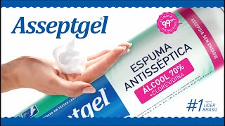 Asseptgel Espuma Antisséptica com Clorexidina [upl. by Axel]