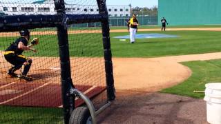 Reese McGuire Pittsburgh Pirates Catcher Drills [upl. by Narut]