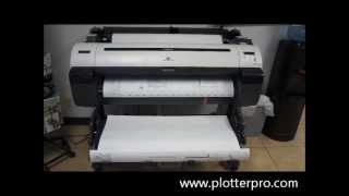 Canon ImagePrograf IPF760 wide format printer plotter stacker demo from Professional Plotter [upl. by Trebled]