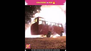 BUS vs CRACKERS Earth fact in telugu shorts [upl. by Aleahs997]