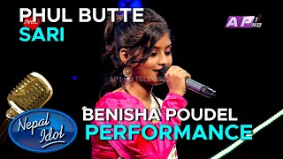 Phul Butte Sari Benisha Poudel  Nepal Idol Season 4 [upl. by Rachaba]