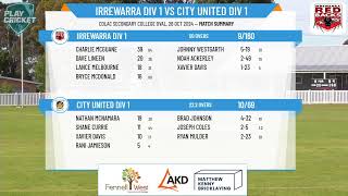 Irrewarra Div 1 v City United Div 1 [upl. by Anitaf]