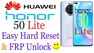 Honor 50 Lite Hard Reset amp FRP Unlock [upl. by Tteragram12]