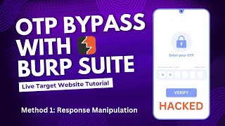 Bypass OTP Verification with Burp Suite Response Manipulation Method  Ethical Hacking itspyguru [upl. by Aifoz]