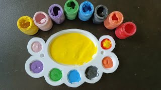 Color Mixing Paint  Mixing yellow paint to make a new color  How to Mix colors [upl. by Ludwigg84]