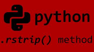 Python rstrip string method [upl. by Charisse]