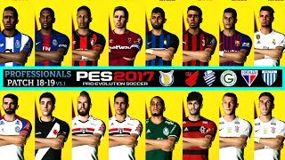 MEGA ATUALIZAÇÃO PROFESSIONALS PATCH 51 EUROPA  CAMPEONATO BRASILEIRO PES 2017 [upl. by Craw]