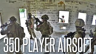 350 PLAYER AIRSOFT WAR IN MOUT FACILITY  American Milsim Reindeer Games [upl. by Esilahs]