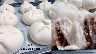 Steamed buns Siopao  Cooked in rice cooker  Easy Baozi recipe for beginners [upl. by Vitoria]