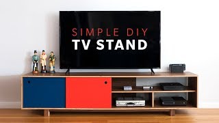 How To Make a DIY Mid Century Modern TV Stand  Woodworking [upl. by Burhans]