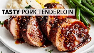 Most Flavorful PORK TENDERLOIN with Honey Garlic Glaze [upl. by Eelame]