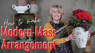 How to make a Modern Italian Mass flower arrangement  HOW TO ARRANGE FLOWERS IN FOAM [upl. by Atin]