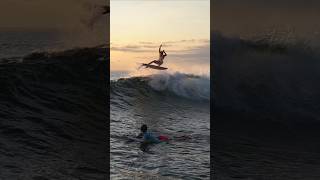 Shipwrecks at sunset surf surfing surfgrom surfing surfworld nusalembongan surfindonesia [upl. by Nanette]