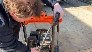 Starting a Wilks 750 petrol pressure washer [upl. by Lister]