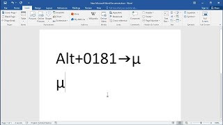 How to type Micro symbol in Word [upl. by Nylirac]