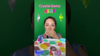 ASMR EDIBLE CRYSTAL GEMS shorts asmr  crystalgems crunchyasmr fypシ゚viral fyp 먹방 [upl. by Yrahcaz]