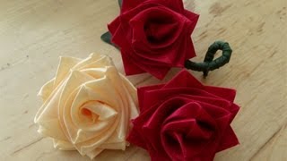 How to make a rose flower with ribbon boutineer or corsage for Mothers day [upl. by Kimber]