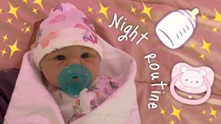 Silicone baby Night RoutineRolePlayReborns world [upl. by Haggerty771]