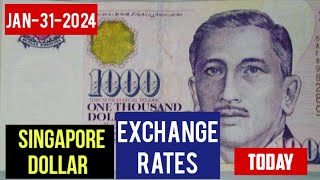 Singapore Dollar Currency Exchange Rates Today 31 January 2024 Usd to sgd [upl. by Suzette]