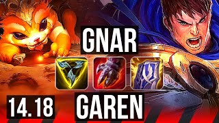 GNAR vs GAREN TOP  Rank 4 Gnar 715 Godlike  EUW Challenger  1418 [upl. by Saile]