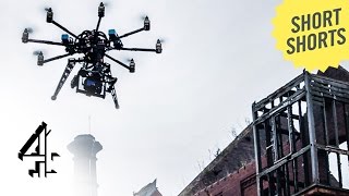 Burnt Out Cathedral of Beermaking Bass Maltings Sleaford  Drones in Forbidden Zones [upl. by Arianie]