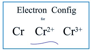 Electron Configuration for Cr Cr2 and Cr3 Exception to Rules [upl. by Enicnarf]