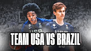 USA Basketball vs Brazil LIVE  FIBA U18 Americup [upl. by Quigley]