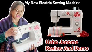 Usha Janome Allure Dlx Sewing Machine Review And Demo  How To Use Usha Janome Electric Machine [upl. by Ynnob]