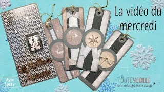 Tuto  64  Quatre marquepages et leur pochette [upl. by Nylimaj]