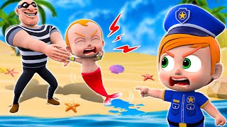 Who Took Baby Mermaid 👀🧜🏻‍♀️ Smart Police vs Stranger 👮🏻  NEW ✨ Funny Nursery Rhymes [upl. by Ryder]