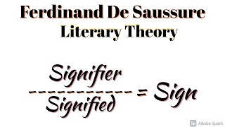 Signifier and Signified  Ferdinand de Saussure MEG 05 Literary Theory MA English [upl. by Adyaj89]