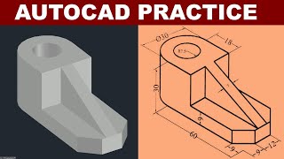 Isometric drawing in AutoCAD  AutoCAD 3D Practice Drawing [upl. by Ahtiekahs]