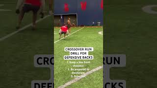 Jarrett Paul DB Training  Crossover Run Drill footballtraining Justmakeplaysathletics [upl. by Nnaik]