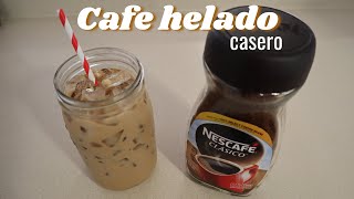 Como hacer CAFE HELADO  ICED COFFEE en casa [upl. by Ayekat275]