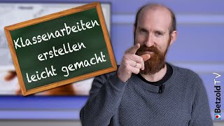 Klassenarbeiten erstellen leicht gemacht  Betzold TV [upl. by Linc]