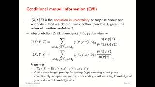 What is information Part 4  Conditional mutual information [upl. by Odab]