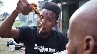 How To Eat Nigerias Fried Fish with Garri [upl. by Cinelli]