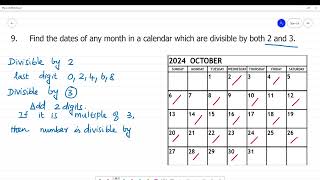 6 TN Maths Term II 1 Numbers Exercise 11 9 Find the dates of any month in a calendar which are [upl. by Ecnerwal]