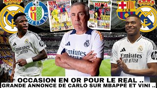 🚨 LA GRANDE ANNONCE DE CARLO SUR MBAPPÉ ET VINI   LE BARCA EN LIGNE DE MIRE   RODRYGO ✅ [upl. by Lilyan]