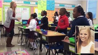 Watch 2nd Grade Teacher Encourage Students Every Morning With Fun Song and Dance [upl. by Easter]