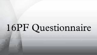 16PF Questionnaire [upl. by Breena]