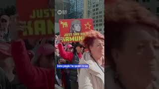 Thousands Queue Outside New York Donald Trump Rally  10 News First [upl. by Chevy]