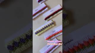 Bandeau crochets بندانة شعر بالمروشي ترند crochet knittingtools knitting handmade diy كروشيه [upl. by Leonsis591]