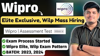 🔥Wipro Elite Wilp Mass Hiring 2024 2023 Exam Process Started  Wipro Elite Wilp Exam Pattern [upl. by Navak428]