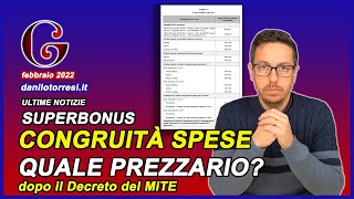 SUPERBONUS 110 ultime notizie  quale prezzario utilizzare dopo il Decreto MiTE [upl. by Bullock]